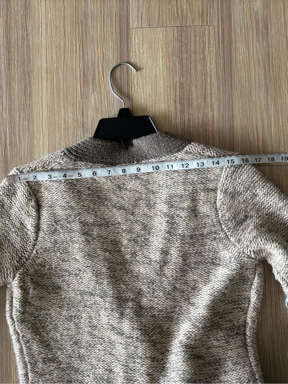 Y2K Moda International Cardigan Sweater Long Tan Wool Women S Preppy Granola 90s